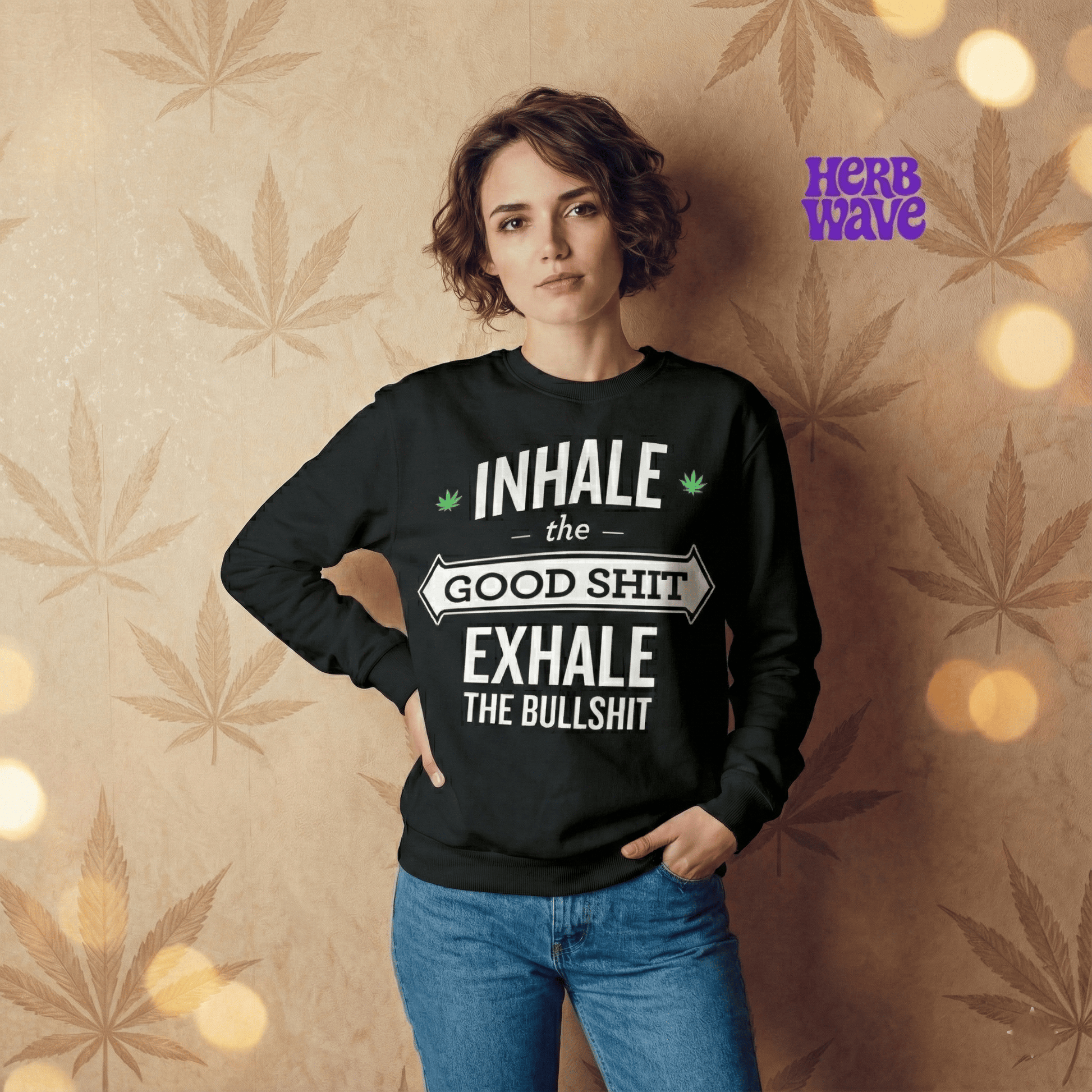 Exhale the Bullsh!t - Crew neck sweatshirt