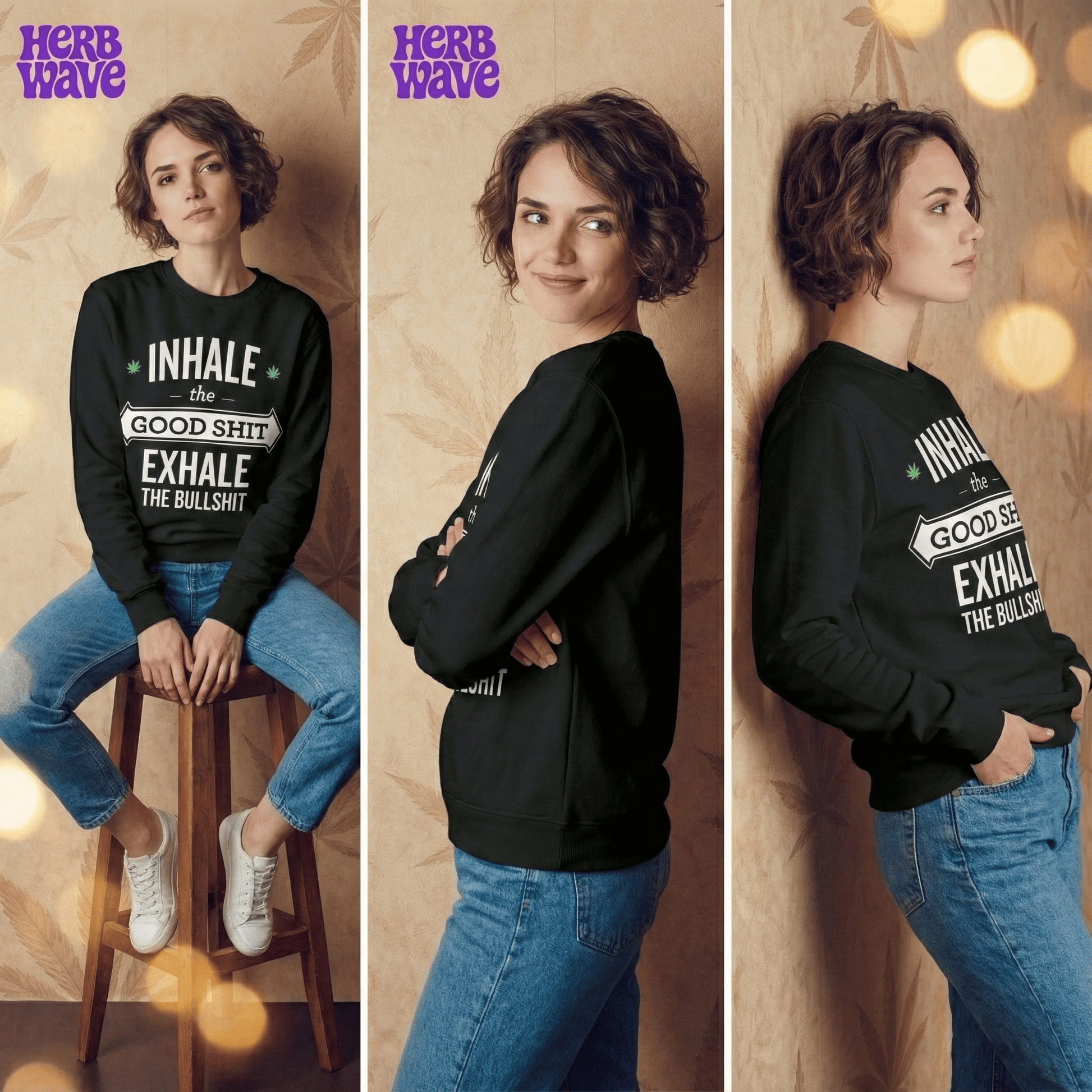 Exhale the Bullsh!t - Crew neck sweatshirt