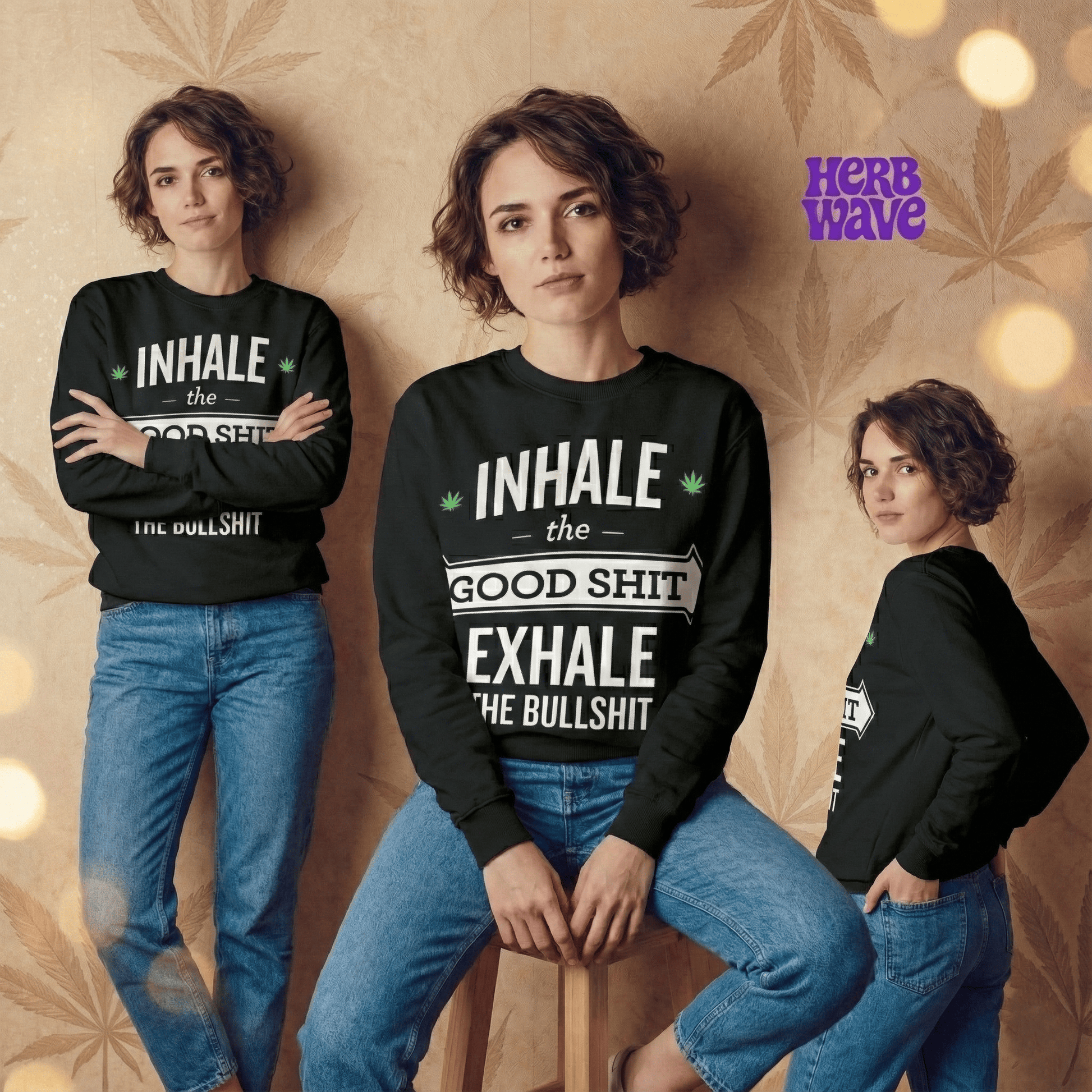 Exhale the Bullsh!t - Crew neck sweatshirt