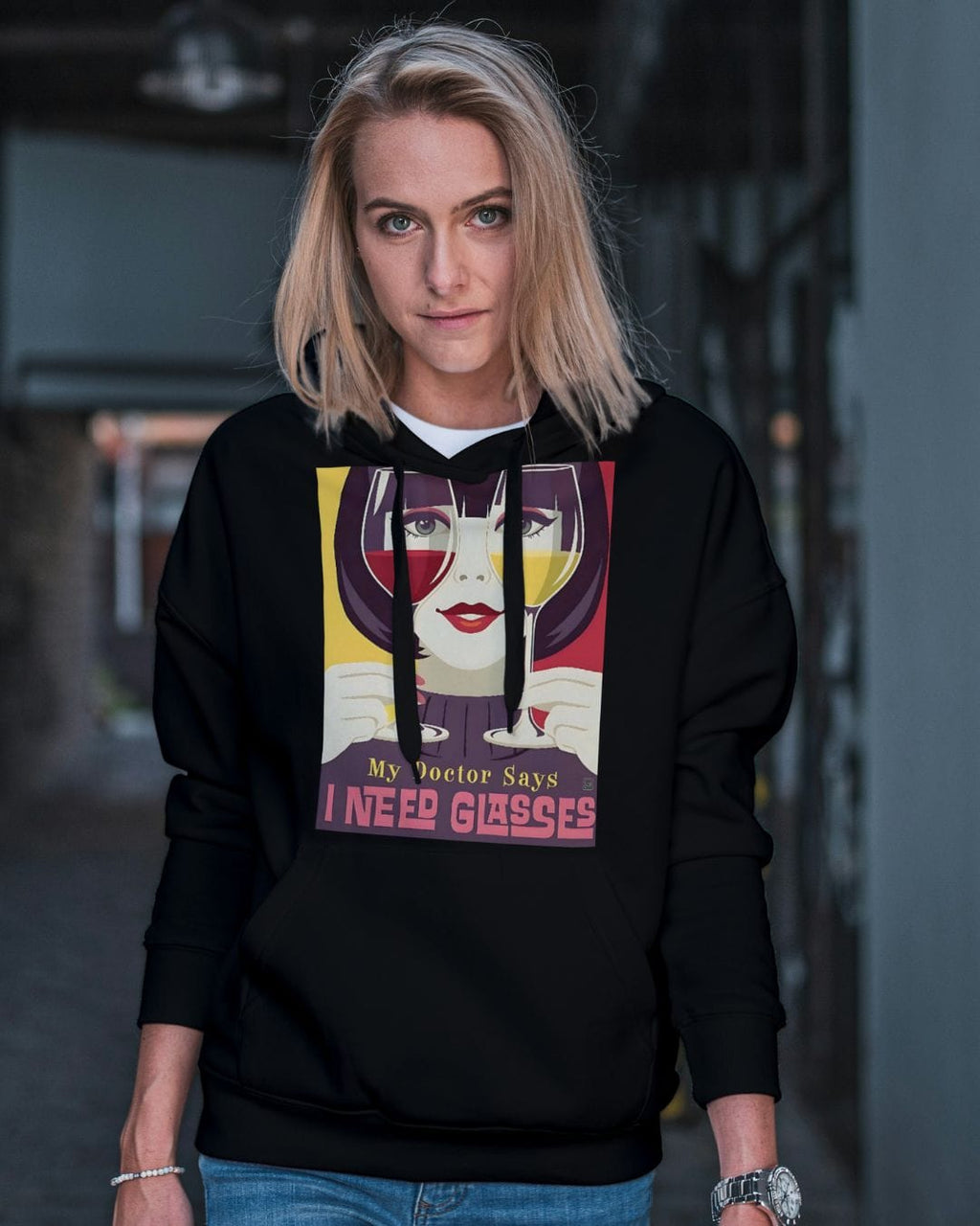 I need Glasses - Premium Cotton Hoodie