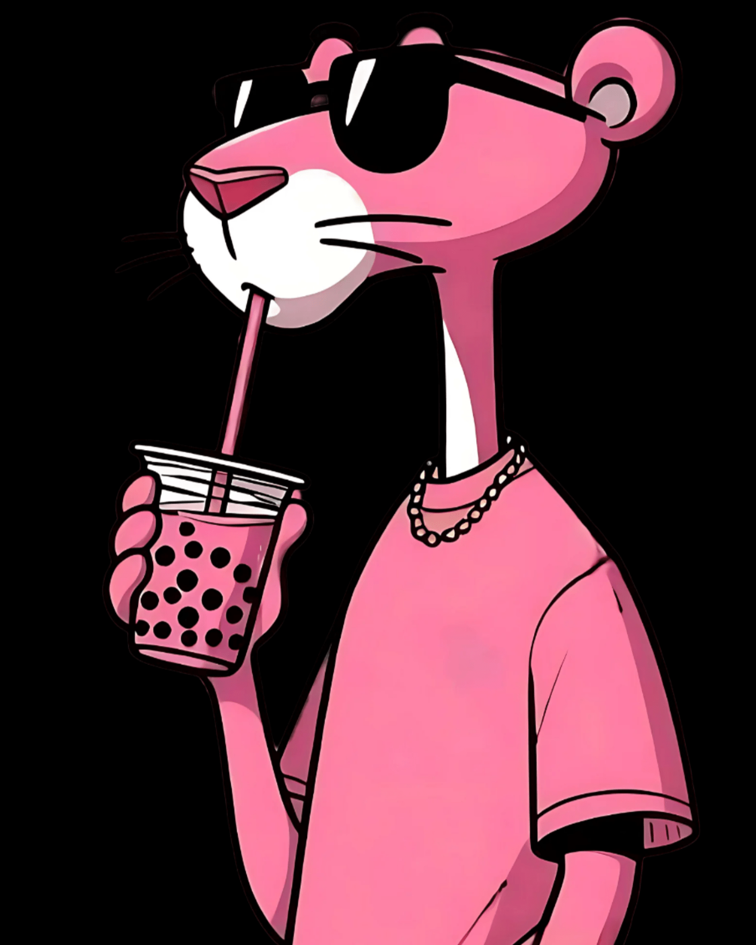 Pink Panther Boba Tea