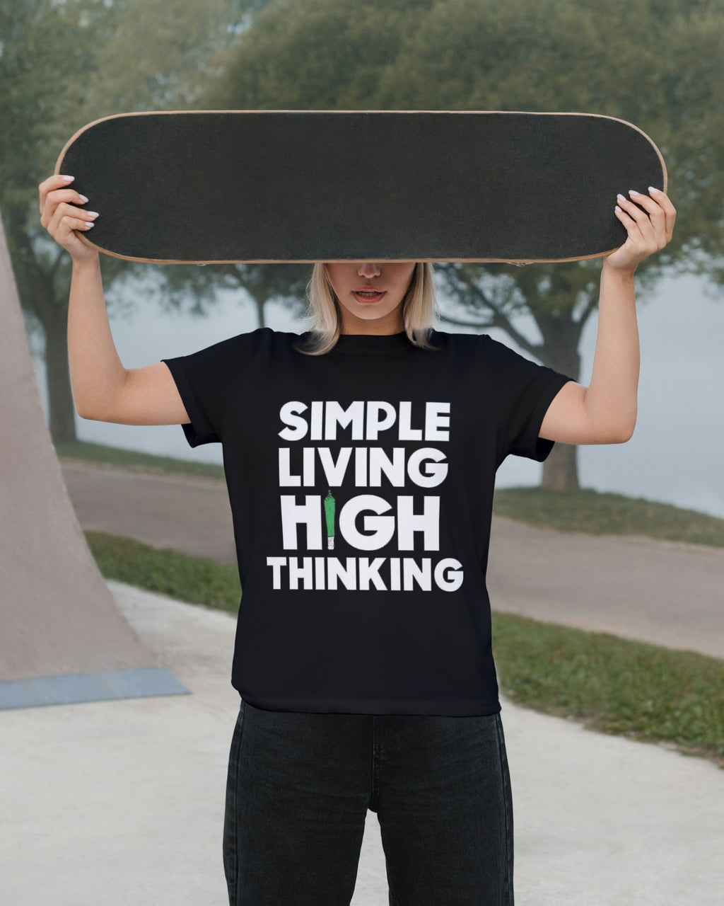 Simple Living High Thinking - Oversized T-Shirt