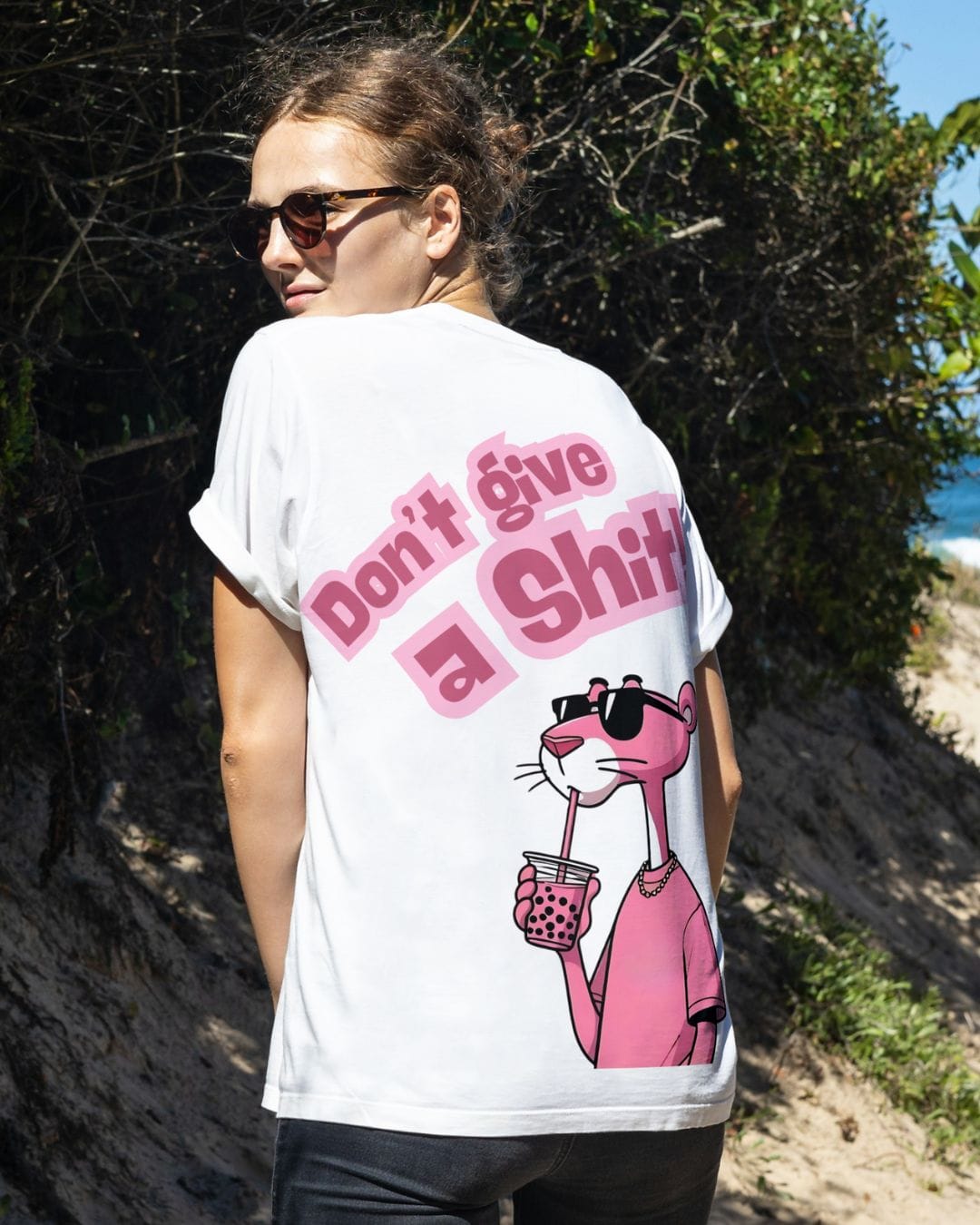 Don't give a shit! - Premium Cotton T-Shirt