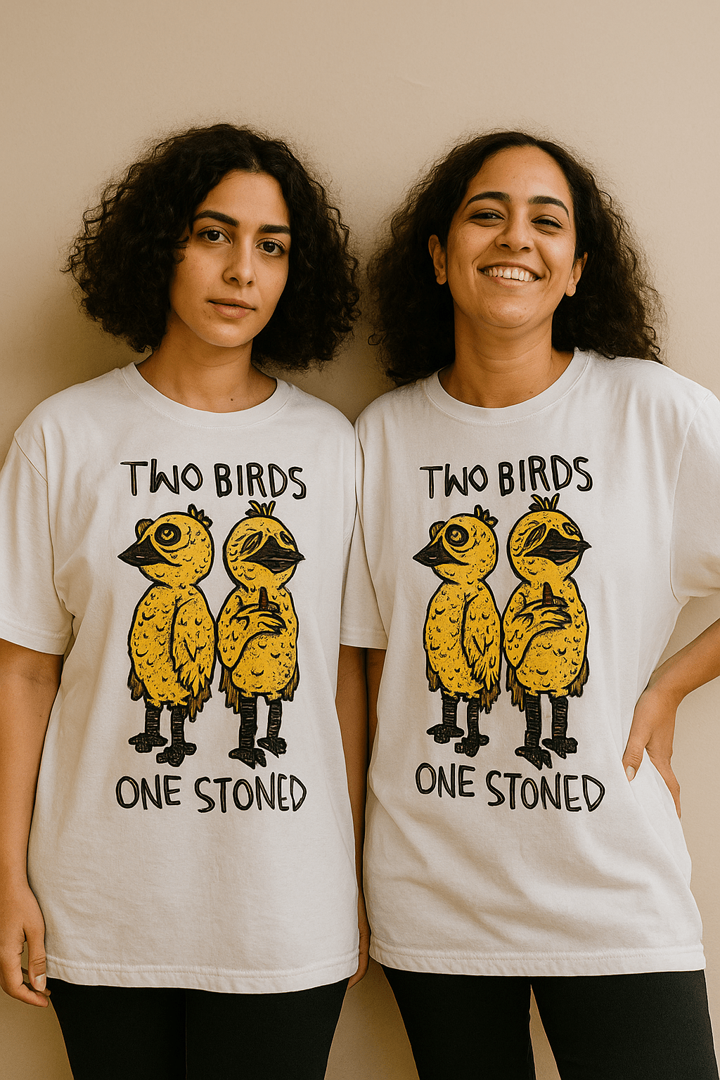 Two Birds One Stoned - Oversized T-Shirt